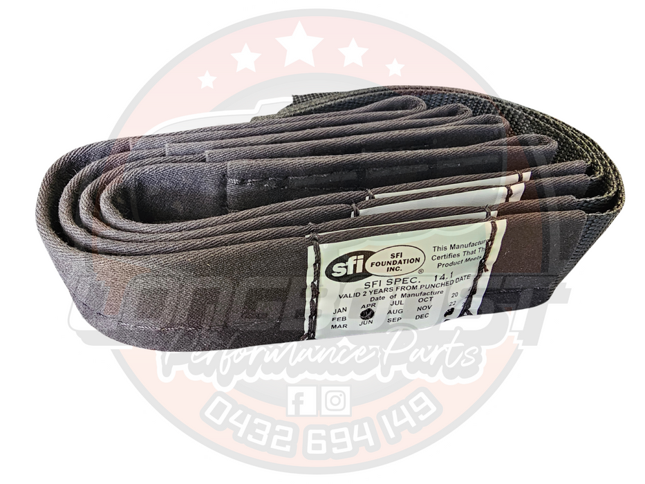 LongBoost Performance Black Nomex Blower Restraint Straps (4 Pack) SFI 14.1