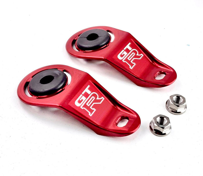Platinum Racing Products - Billet Radiator Brackets inc Titanium Hardware to suit Nissan Silvia S13 - Nissan Silvia S13