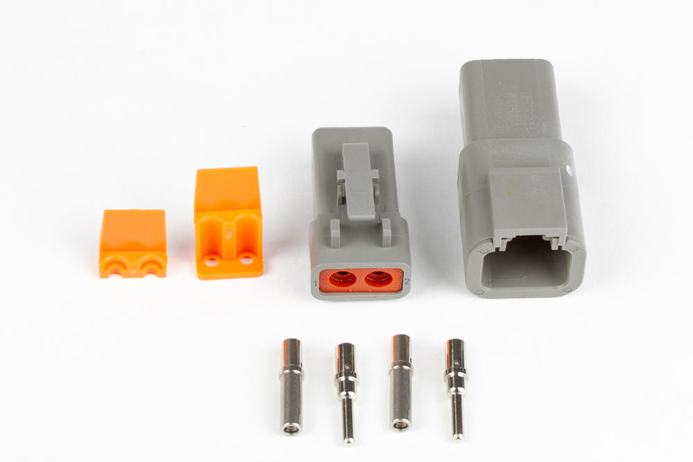 Haltech - Plug and Pins Only - Matching Set of Deutsch DTP-2 Connectors (25 Amp) HT-031202