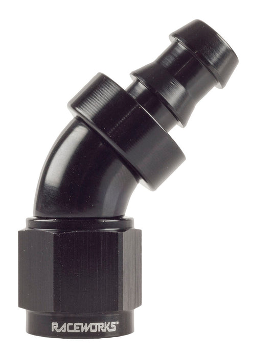 Push Lock Hose End An-6 45Deg