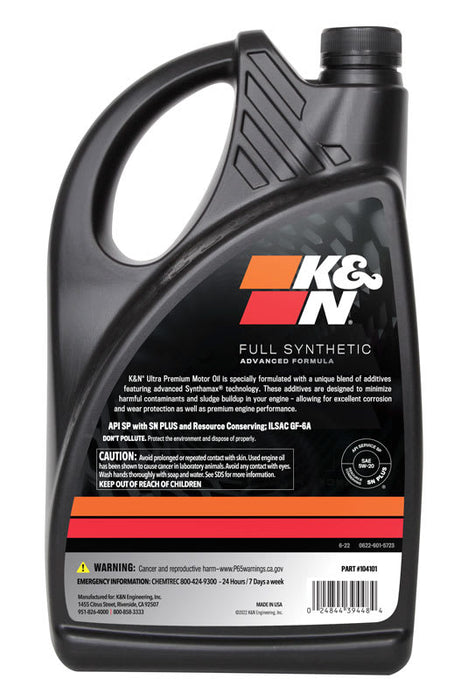 104101 K&N Oil; 5W-20 K&N Full Synthetic Motor Oil, 5 Quart