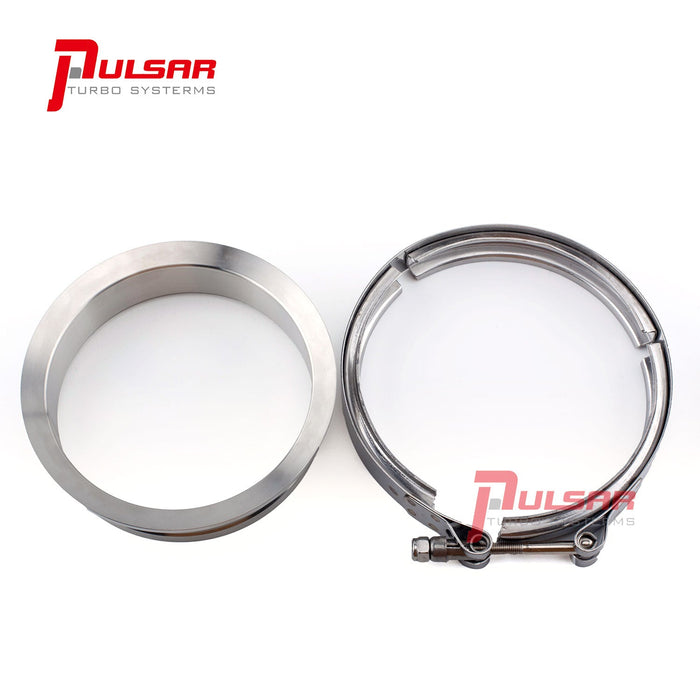 Pulsar Turbos - PULSAR S400 T6 Turbo 5″ Stainless Steel Flange Clamp Kit