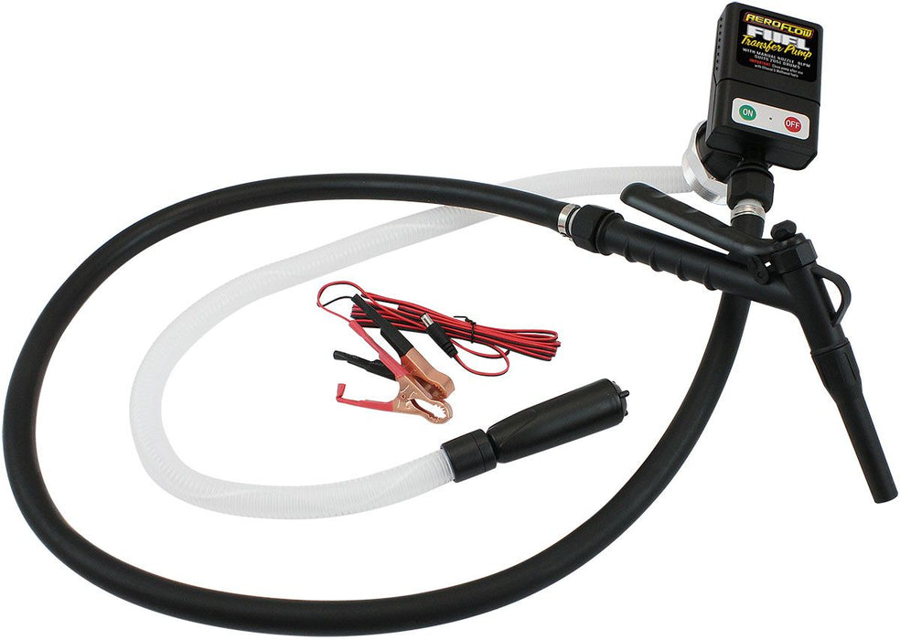 Aeroflow Battery Operated Fluid Transfer Drum Pump Manual Trigger Nozzle, 9 Liters Per Minute Flow Rate AF98-1101