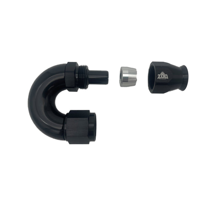 Zoo Performance - 200 Series PTFE 180 Deg Hose Ends (Teflon)