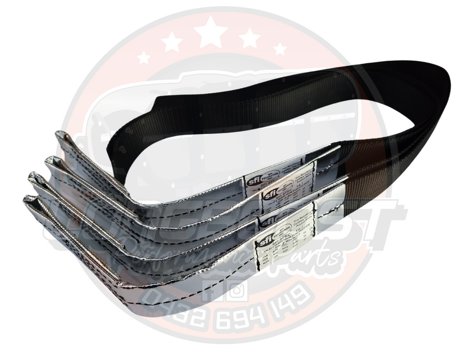 LongBoost Performance Silver Blower Restraint Straps (4 Pack) SFI 14.1