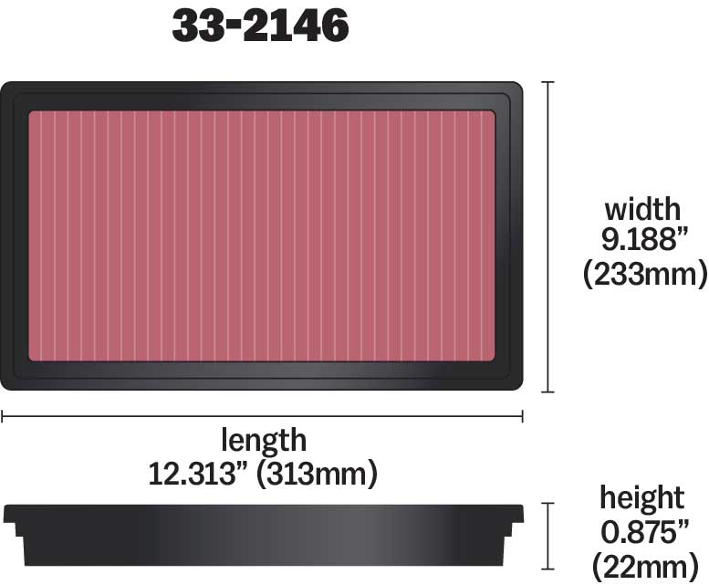33-2146 K&N Replacement Air Filter, For Toyota Landcruiser 76/78/79-Series/Prado, Lexus LX470 '98-19