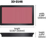 33-2146 K&N Replacement Air Filter, For Toyota Landcruiser 76/78/79-Series/Prado, Lexus LX470 '98-19