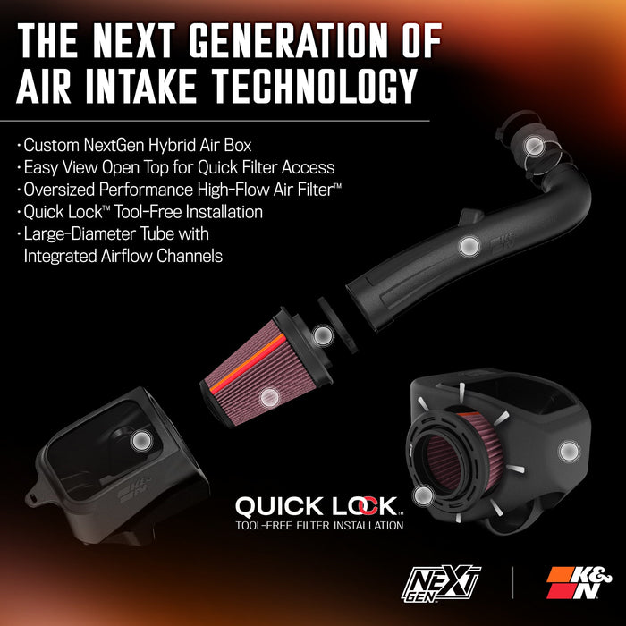 50-1576 K&N NextGen Cold Air Intake - Jeep Wrangler V6 3.6L