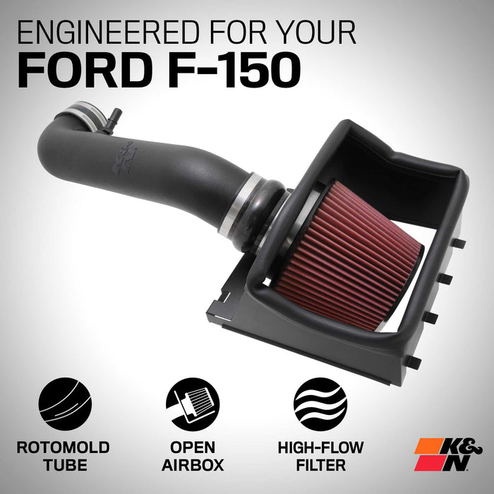 57-2581 K&N Performance Air Intake, 2011 - 2014 Ford F-150 V8
