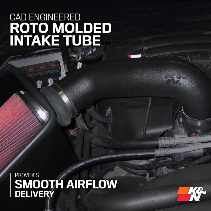 63-1561 K&N Performance Air Intake System, 2009 - 2024 RAM DT 1500/ 2500/ 3500 5.7L V8