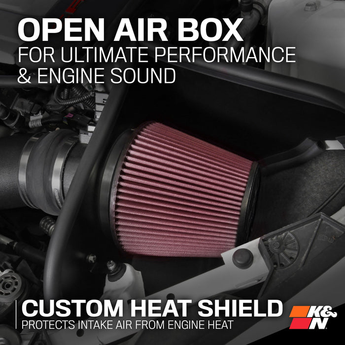63-3074 K&N Performance Air Intake System, 2010 - 2015 Chevrolet Camaro SS 6.2L V8