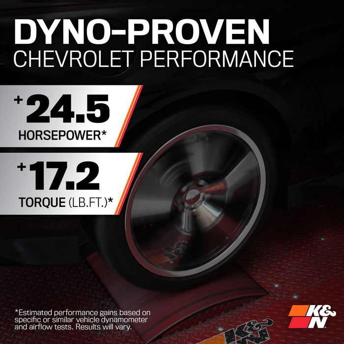 63-3074 K&N Performance Air Intake System, 2010 - 2015 Chevrolet Camaro SS 6.2L V8