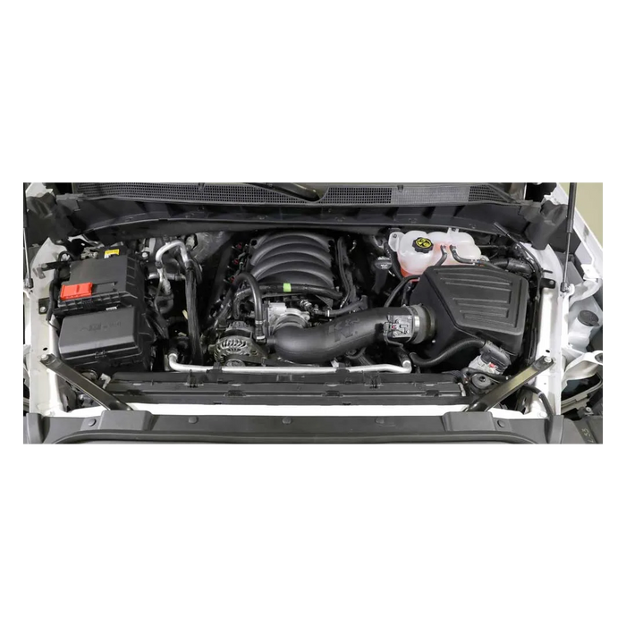 63-3109 K&N Performance Air Intake System, Chevrolet Silverado 1500 6.2l V8, '19-24'