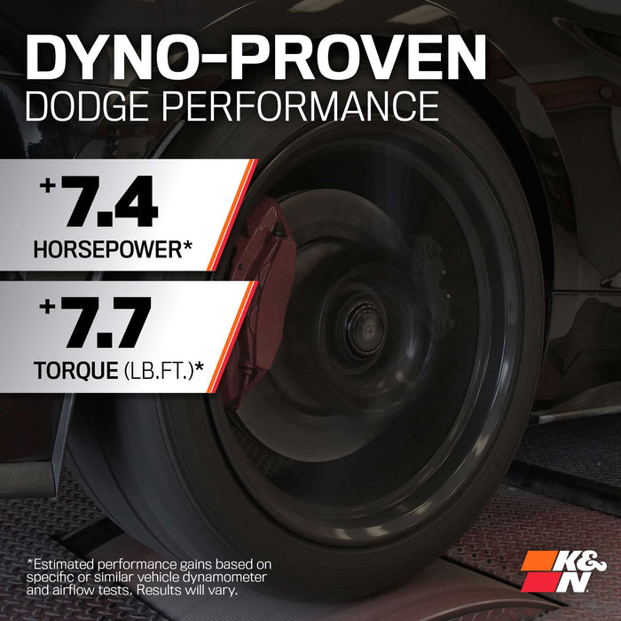 69-2544TP K&N Performance Air Intake System, Chrysler 300/Dodge Charger/Challenger 3.6l V6, '11-23