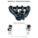 6Boost manifold and black wastegate choices: Turbosmart 50mm or Pulsar 50mm. Select one dropdown option.