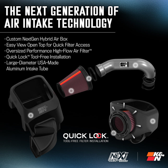 70-1561 K&N NextGen Aluminum Cold Air Intake - DODGE/RAM 1500 V8 5.7L F/I