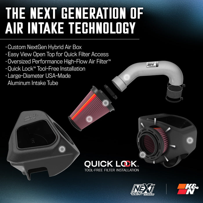 70-1578 K&N NextGen Aluminum Cold Air Intake - RAM 1500 V8 5.7L F/I
