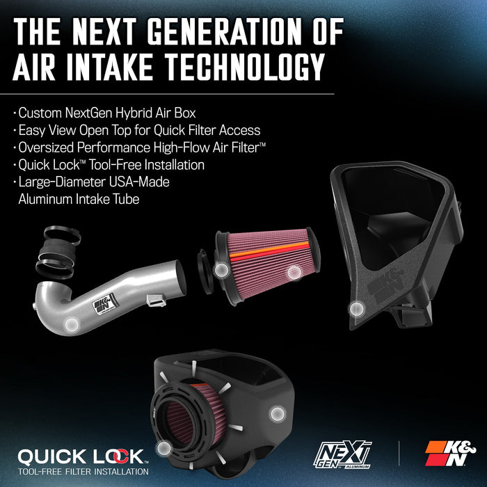 70-3110 K&N NextGen Aluminum Cold Air Intake - CHEV/GMC 1500 V8 6.2L F/I