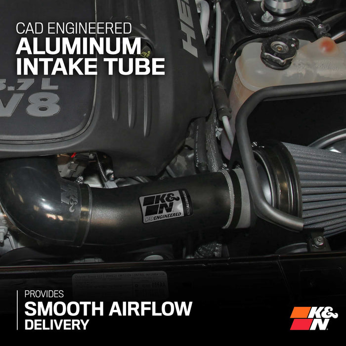 71-1542 K&N Performance Air Intake System, Chrysler 300C, Dodge Charger/Challenger 5.7/6.1l V8, '05-23