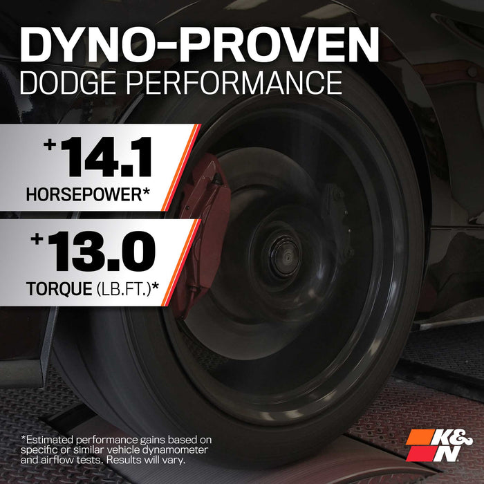 71-1542 K&N Performance Air Intake System, Chrysler 300C, Dodge Charger/Challenger 5.7/6.1l V8, '05-23