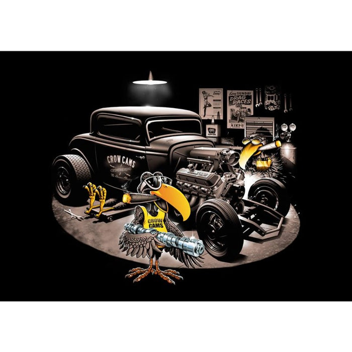 Crow Cams Garage Scene Banner