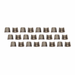 Square Groove 7deg Hardened Locks - Set of 12