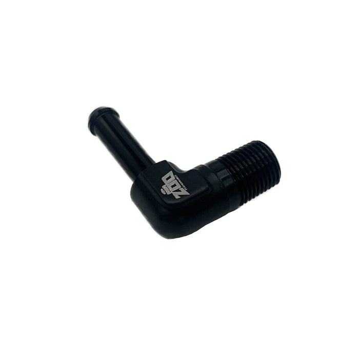 Zoo Performance - -4AN to 1/8" NPT Barb fitting (90deg)