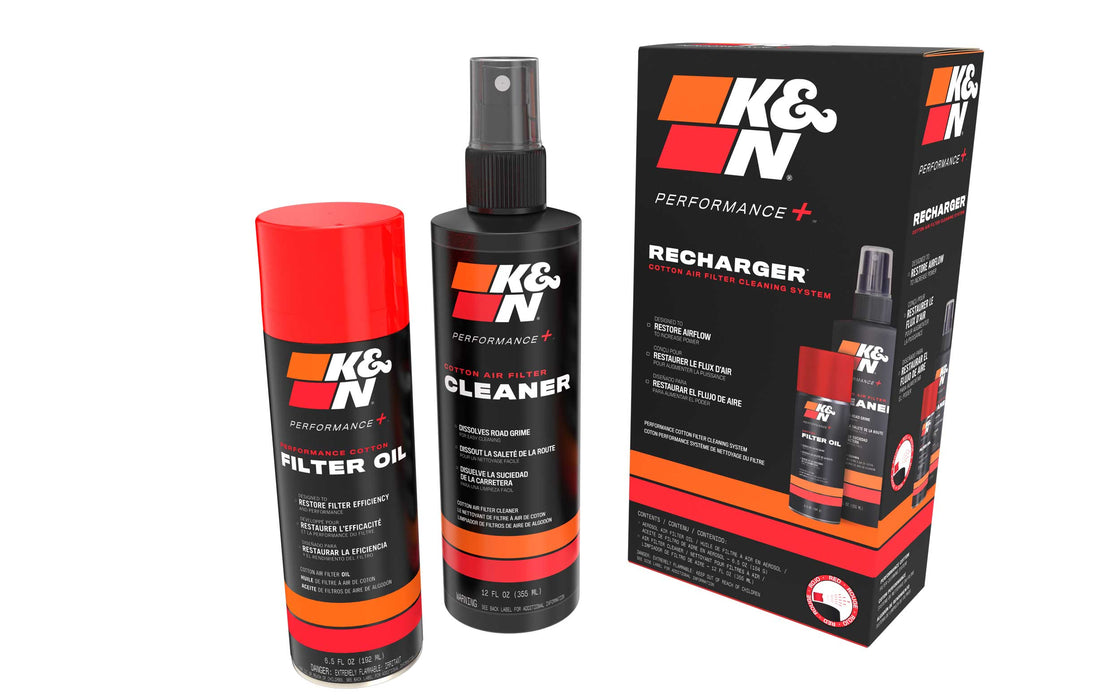 99-5000 K&N Air Filter Cleaning Kit: Aerosol Filter Cleaner and Oil Kit