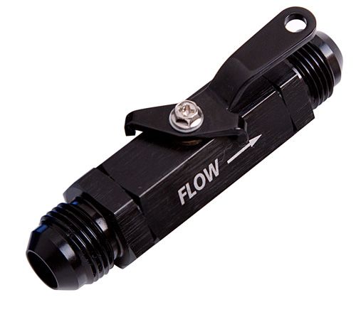 SHUT OFF VALVE -6AN BLACK - AF1000-06BLK
