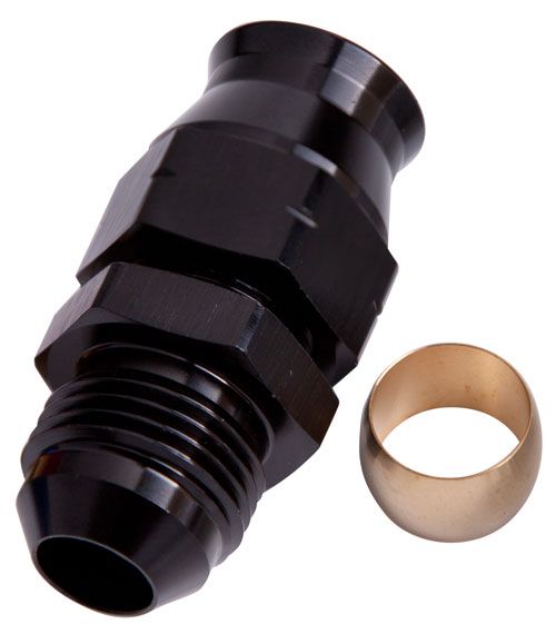 3/8" HARD LINE TO -6AN MALE - AF108-06BLK
