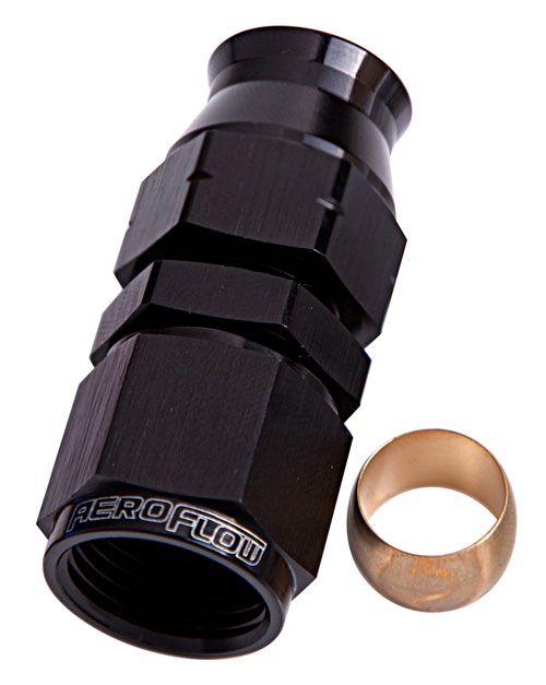1/2" HARD LINE TO -8AN FEMALE - AF109-08BLK