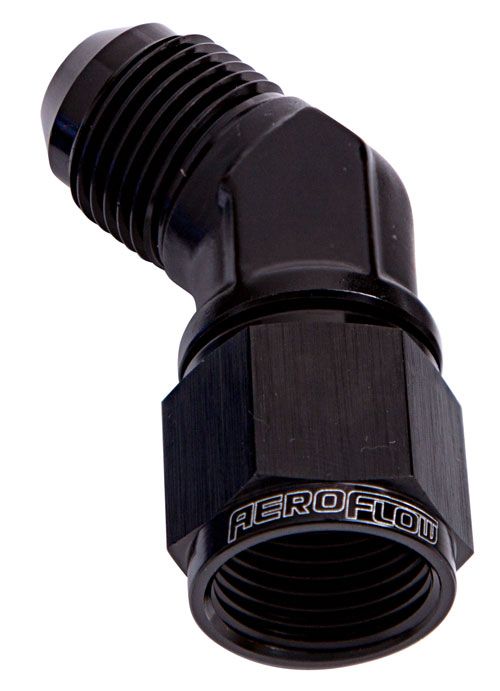 45 DEG FEMALE - MALE -10AN - AF142-10BLK