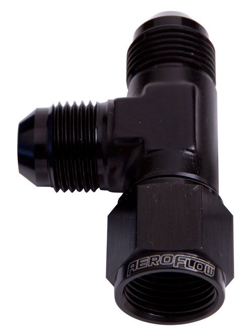 TEE -16AN FEMALE SWIVEL ON RUN - AF145-16BLK