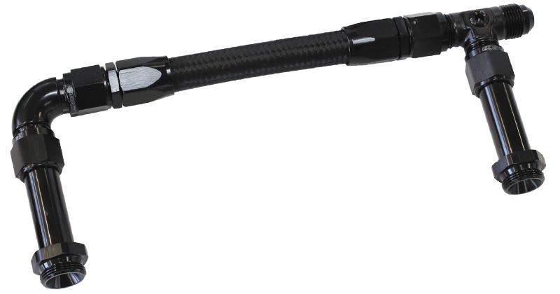 HOLLEY DUAL INLET RAIL -8AN - AF160-08BLK