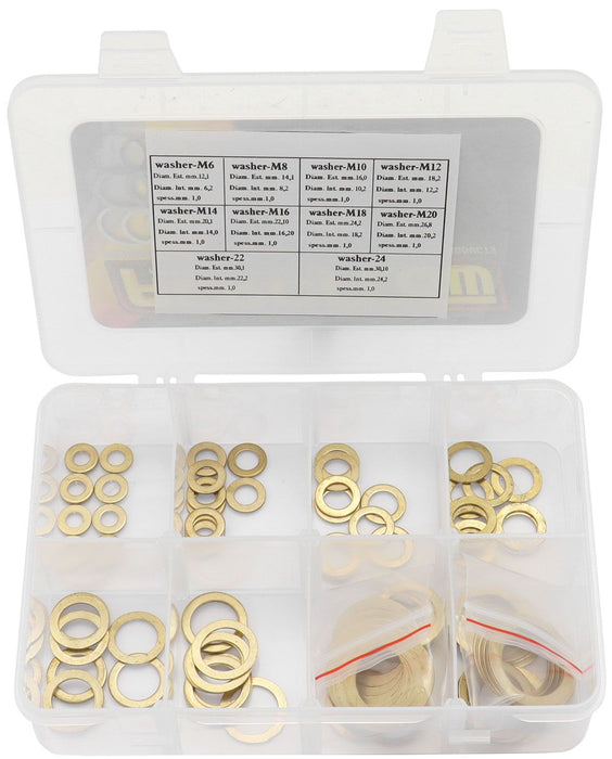 BRASS CRUSH WASHER METRIC KIT - AF181-KIT