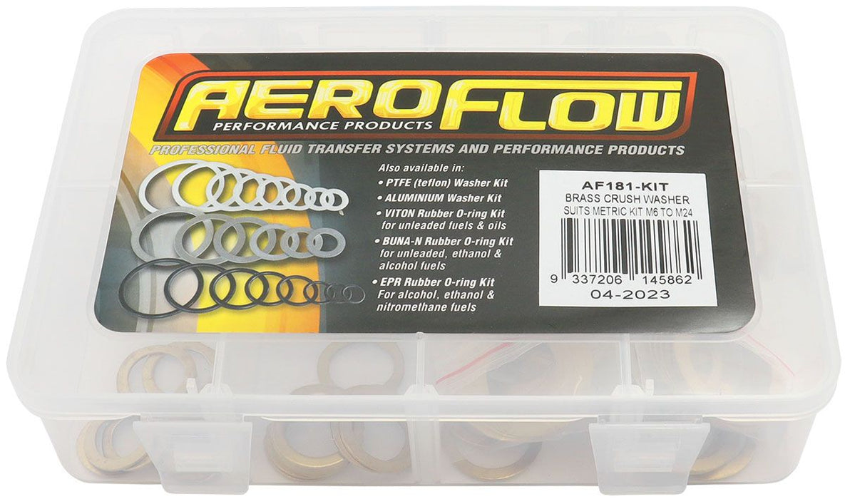 BRASS CRUSH WASHER METRIC KIT - AF181-KIT