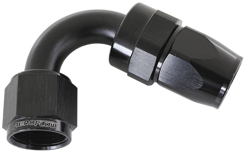 ALLOY 120 DEG HOSE END -6AN - AF204-06DBLK