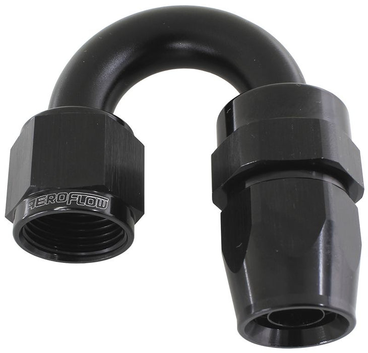 ALLOY 180 DEG HOSE END -16AN - AF206-16DBLK