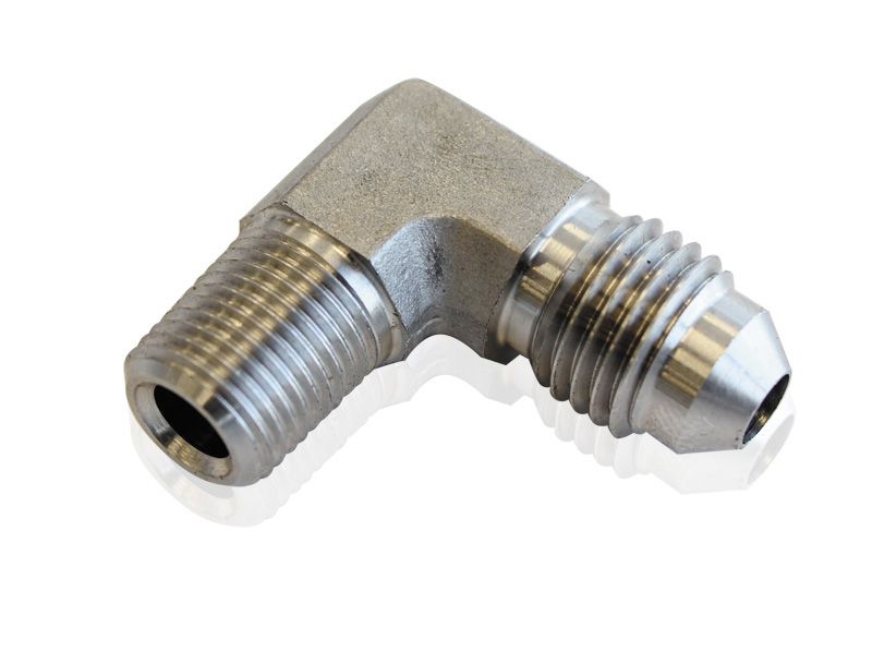 S/S 90 DEG 1/8" NPT TO -4AN - AF381-04