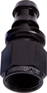 25 - STRAIGHT PUSH LOCK END -6AN - AF401-06BLK-25