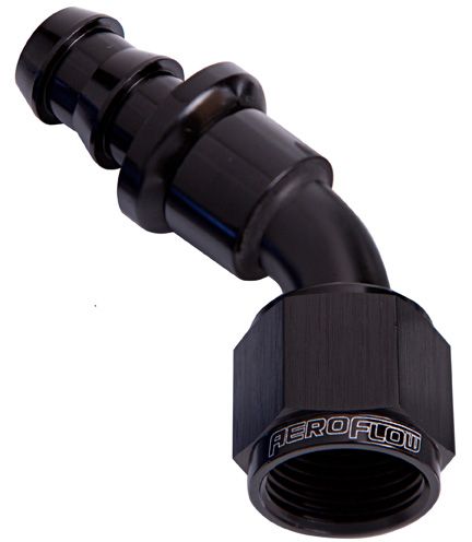 45 DEG PUSH LOCK END -10AN - AF402-10BLK