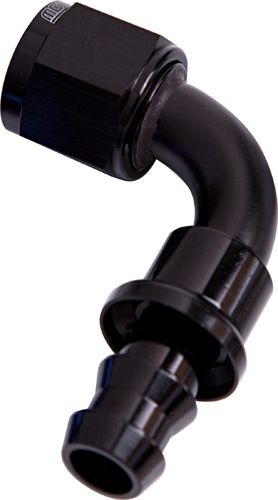 90 DEG PUSH LOCK END -12AN - AF403-12BLK