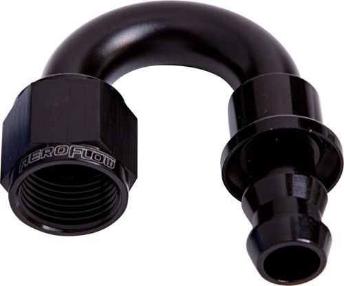 180 DEG PUSH LOCK END -6AN - AF406-06BLK