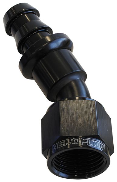 30 DEG PUSH LOCK END -12AN - AF417-12BLK