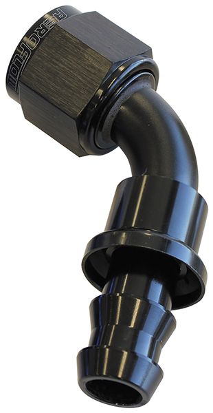 60 DEG PUSH LOCK END -8AN - AF418-08BLK