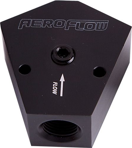 FUEL BLOCK 3/8 - 3/8 IN - OUT - AF451-08BLK