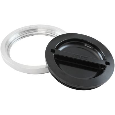 Aeroflow - Flush Mount 6" Billet Aluminium Filler Black Cap & Bung for Ice Box AF464-96BLK