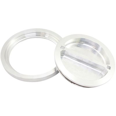 Aeroflow - Flush Mount 6" Billet Aluminium Filler Raw Cap & Bung for Ice Box AF464-96