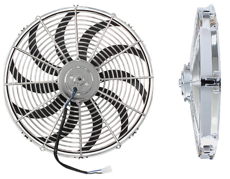 16" CURVED BLADE CHROME FAN - AF49-1028