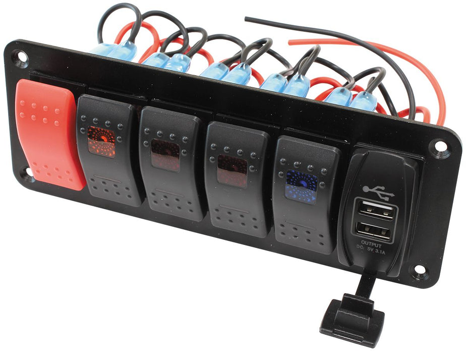 SWITCH PANEL 2x W/ USB, Start - AF49-8000